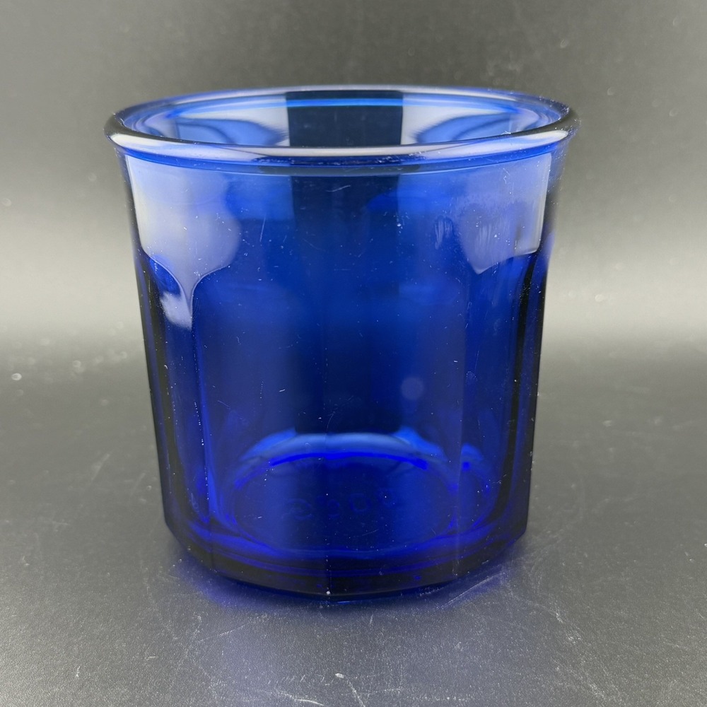 Vintage Made in France 500 Cobalt Blue‎ Rocks Glasses Set of 2
